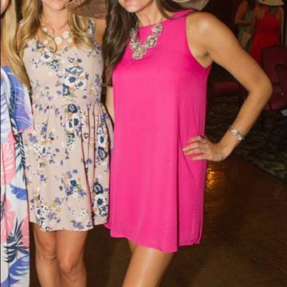 Pink  shirt dress with back bow